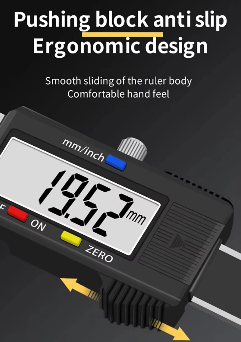 Hengliang High-Precision Stainless Steel Ruler Induction Machine Horizontal Stainless Steel Vernier Electronic Digital Caliper