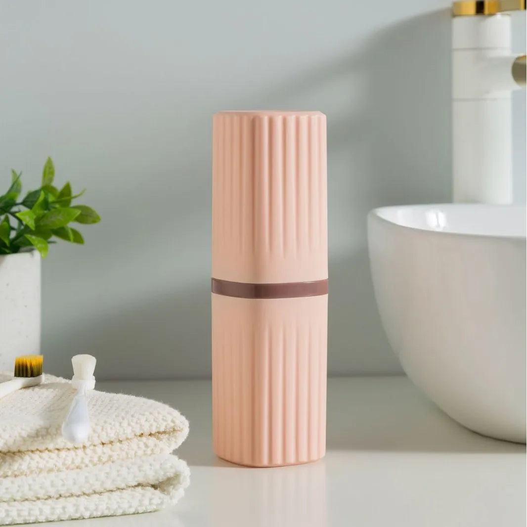 Travel toothbrush storage box, portable washbasin, toothbrush holder, toothpaste container, travel mouthwash cup set