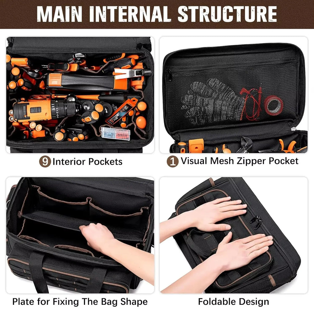 Tool Bag Multifunctional And Large-capacity Work Organizer For Handyman Carpenter Durable Portable Tool Storage Bag