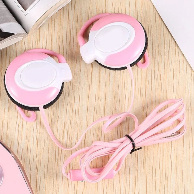 Wired Headphones Stereo 3.5MM Ear Hook Music Game Earphone With Mic For Mobile Phone PC Laptop Mp3 Mp4 Wired Headset