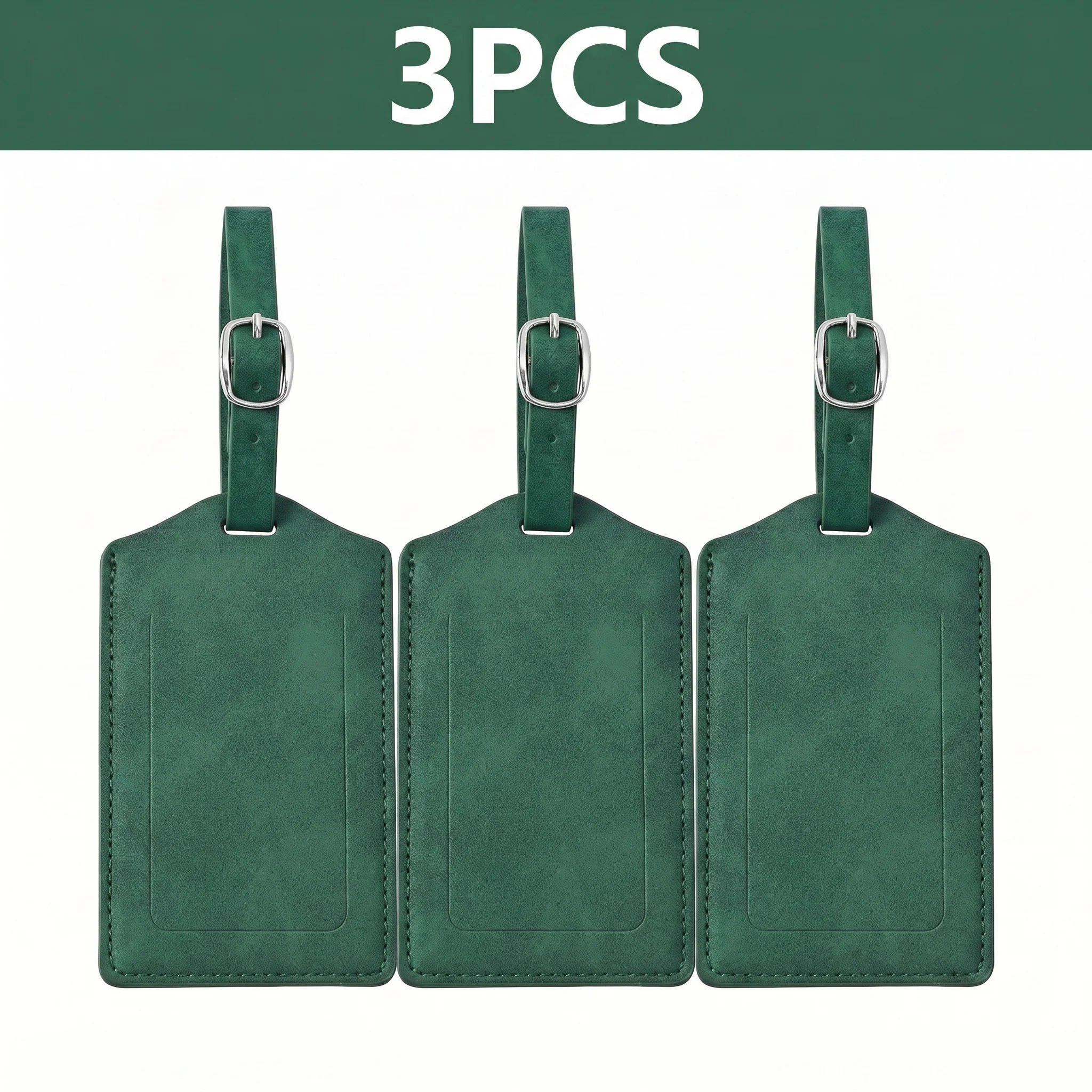3/5/8PCS Privacy PU Leather Luggage Tag Adjustable Metal Buckle Waterproof Anti-lost Suitcase ID for Backpack Golf Carry Bag