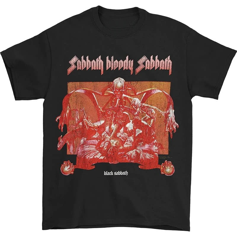 Black Sabbath Band Photo Casual T-shirt Men's and Women's Luxury Band Brand Top 2026 New