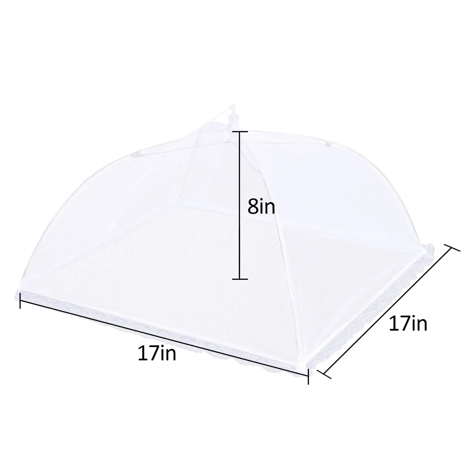 Picnic Food Covers for Outside Mesh: 3/6/12 Packs 17 Inch Pop Up Fine Fly Net for Fruit - Collapsible Screen Umbrella Food Tent