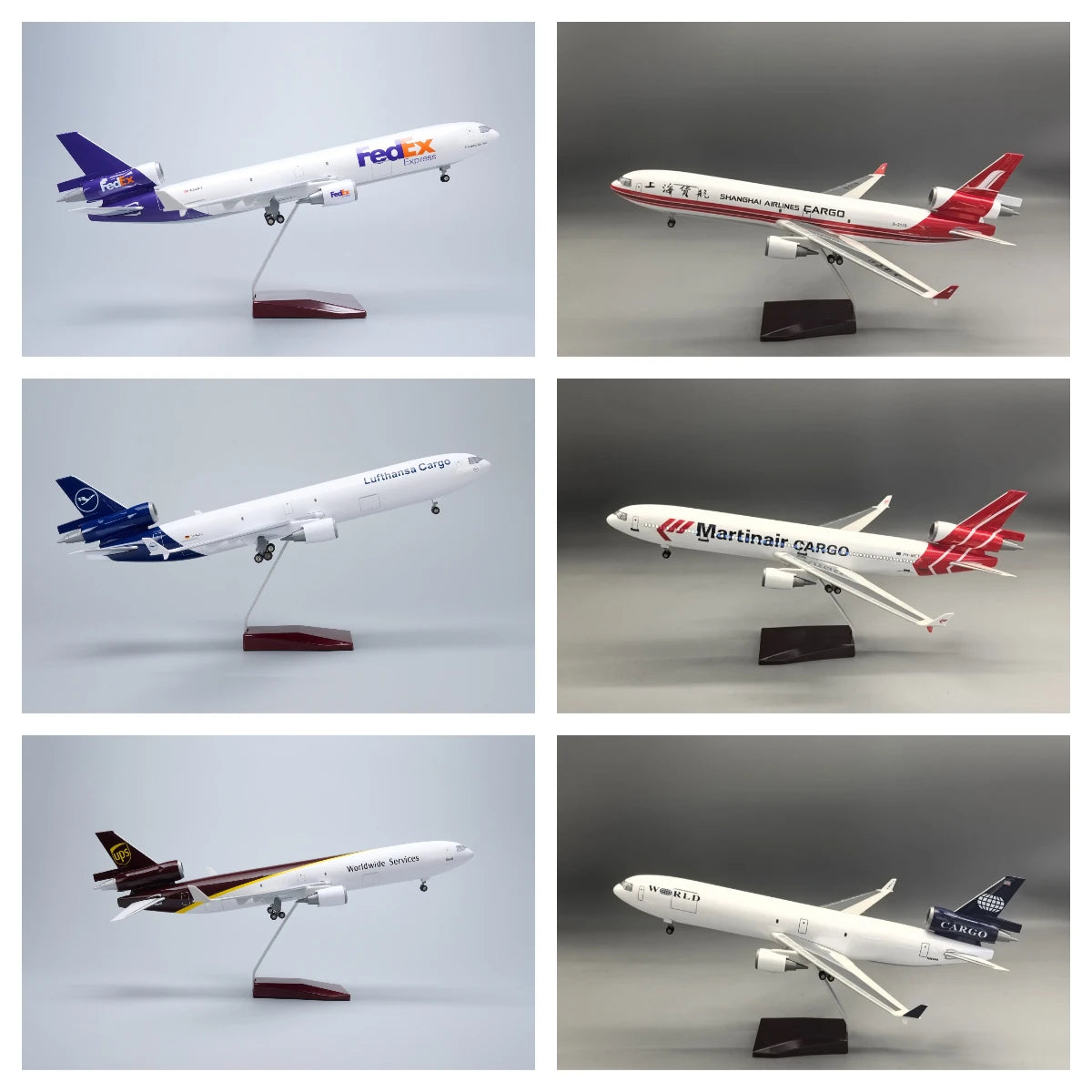 MD-11 Cargo Series Airplane Model Toy Kit 1/130 Scale Resin Diecast Plane Model with Stand For Collection display or Child Gift