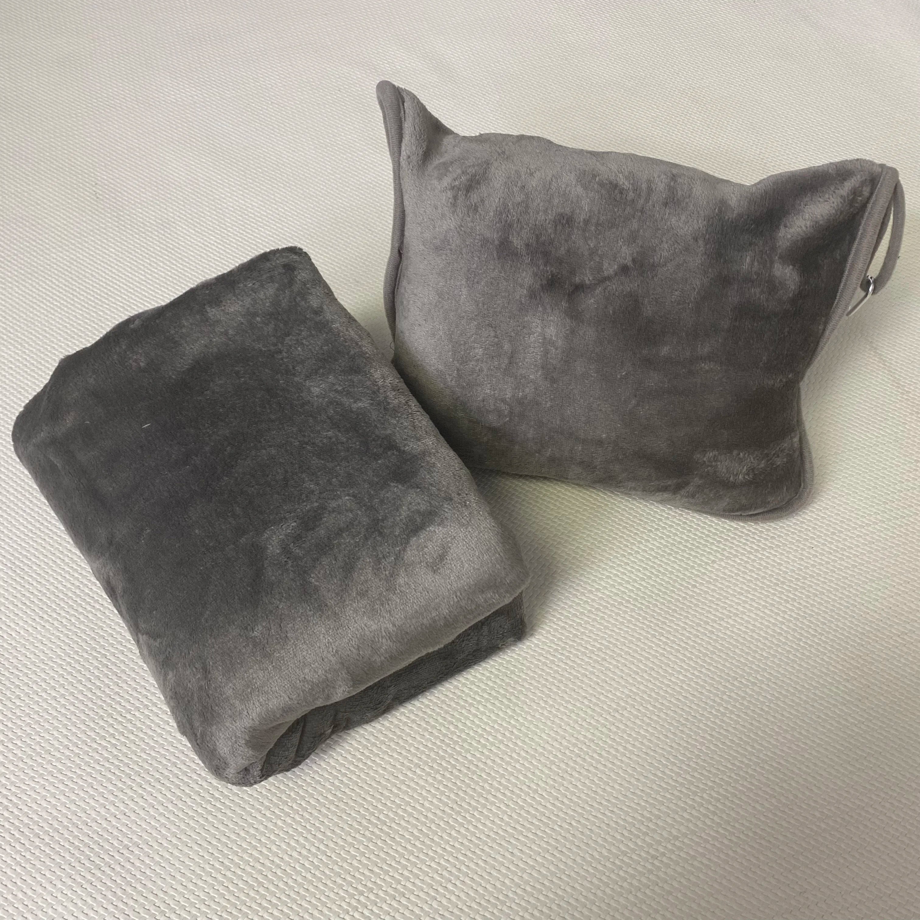 Portable Two-In-One Travel Blanket, Airplane Blanket, Pillow Cushion Blanket, Multifunctional Foldable Blanket