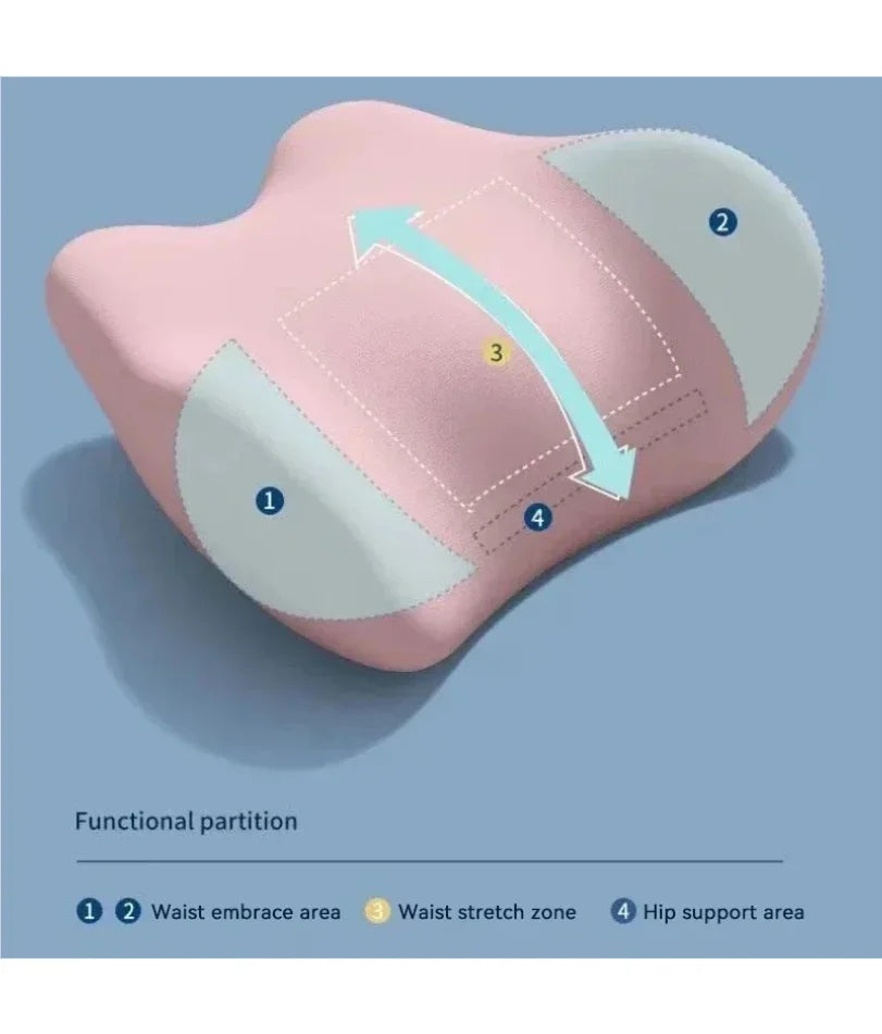 Sleep Lumbar Pillow Ergonomic Special Lumbar Support Cushion Soft Comfortable Memory Cotton Bed Lumbar Protrusion Back Support
