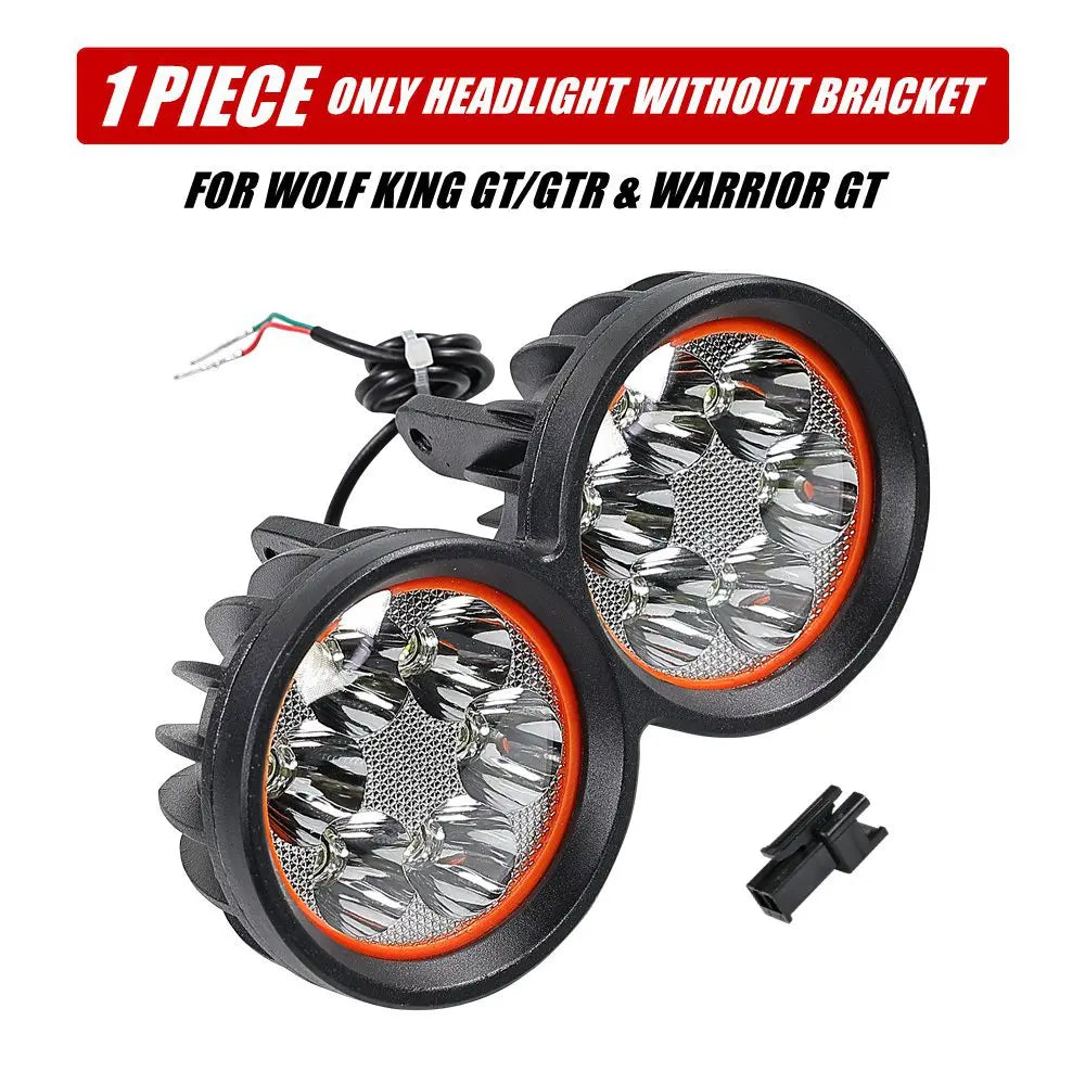 Front Headlight for KAABO WOLF KING GTR WOLF KING GT PRO & PRO+ WOLF WARRIOR GT PRO & PRO+ Electric Scooter LED Lamp Head Light