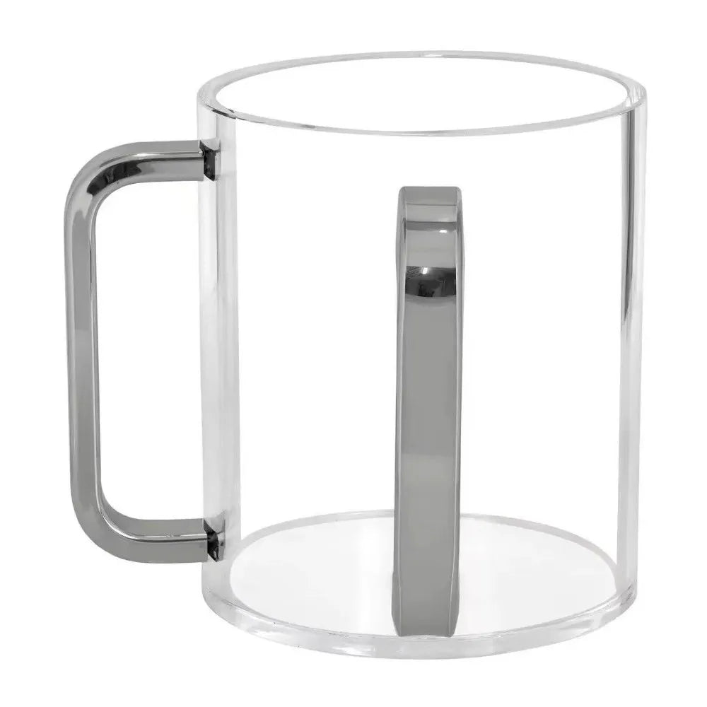 Transparent Netilat Yadayim Cup Thickened Dual Handles Acrylic Wash Cup Large Capacity Easy Handling Toothbrush Cup