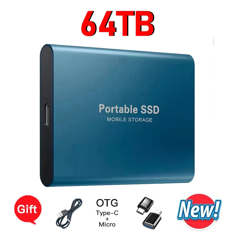 High-speed SSD 2TB Portable External Hard Drive Suitable for daily storage and backup