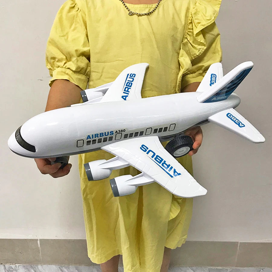 Children's airplane toy model, large inertia aircraft model, airplane self-assembly, children's birthday and holiday gifts