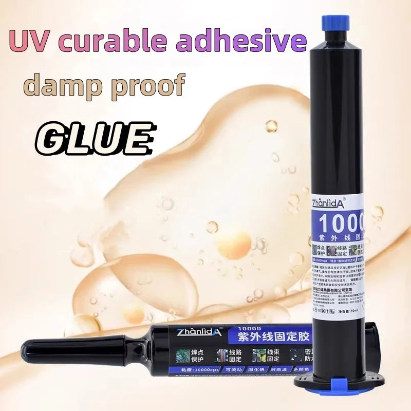 10/50ML UV Curable Adhesive Electronic Components Cable Fixation Solder Joint Protection Quick Drying Glue Fixed Circuit Board