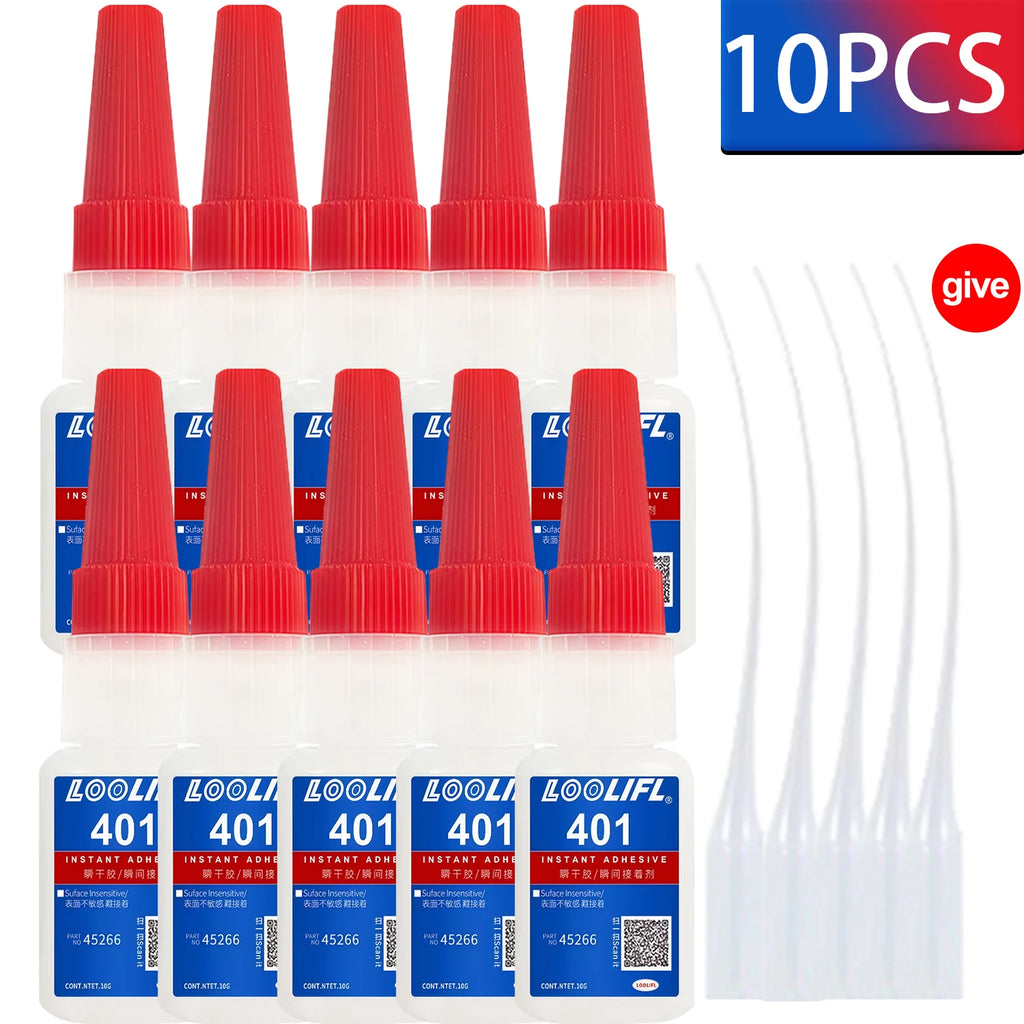 1-10PCS Super Glue Super Strong Adhesive, Suitable for Instant Transparent Adhesive of Plastics, Metals, Wood, Crafts, Glass Cer