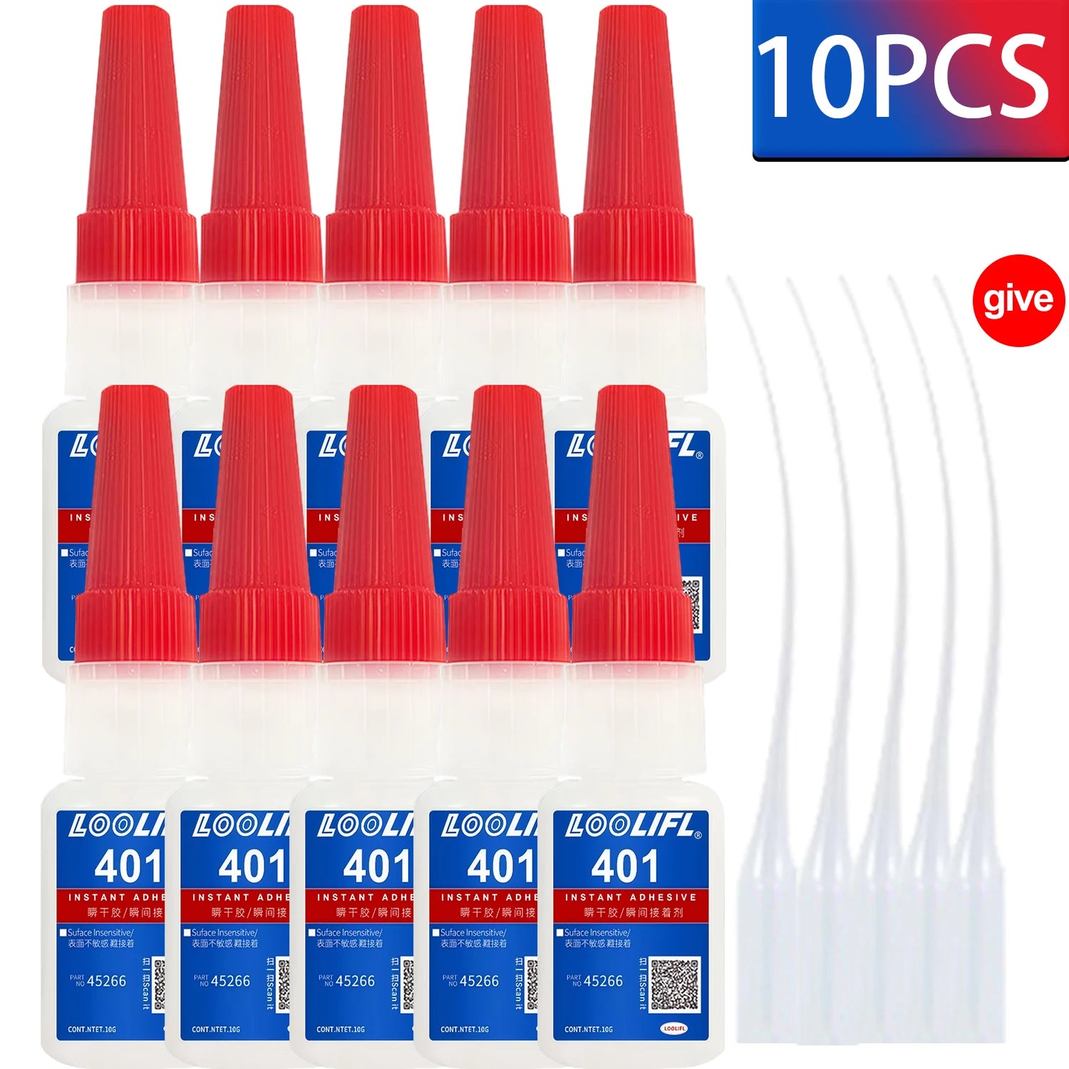 1-10PCS Super Glue Super Strong Adhesive, Suitable for Instant Transparent Adhesive of Plastics, Metals, Wood, Crafts, Glass Cer