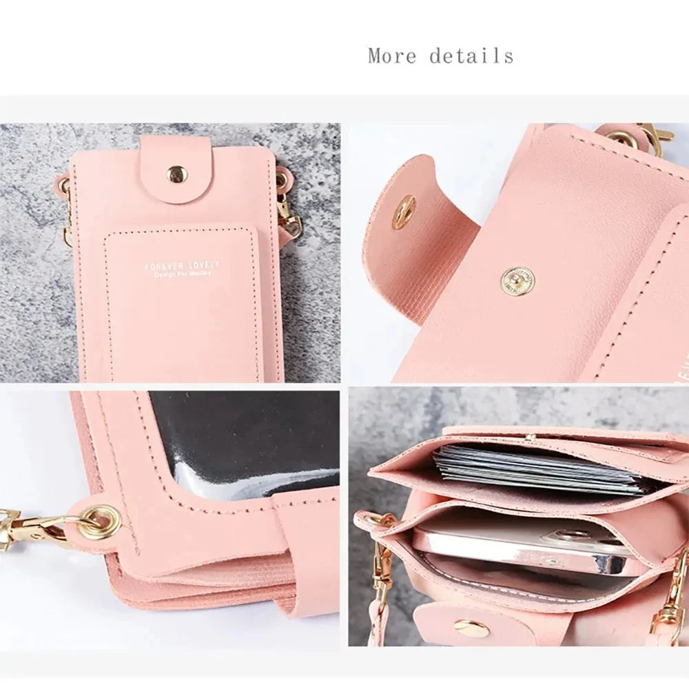 Multi-functional Cell Phone Touch Screen Clutch Bag Women's Wallet Large Capacity Travel Card Holder Passport Holder