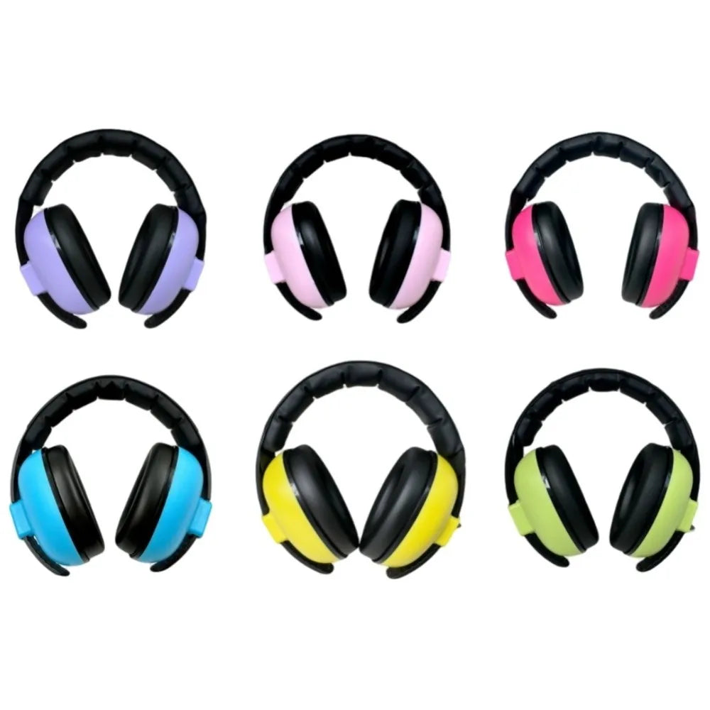 Adjustable Baby Earmuffs Soft Padding Lightweight Design Soundproof Earmuffs Comfortable Fit Safety