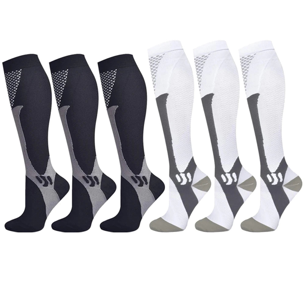 Compression Socks Travelers Socks Football Soccer Thigh Long Tube Unisex Outdoor Sports Nurses Stockings For Men Women