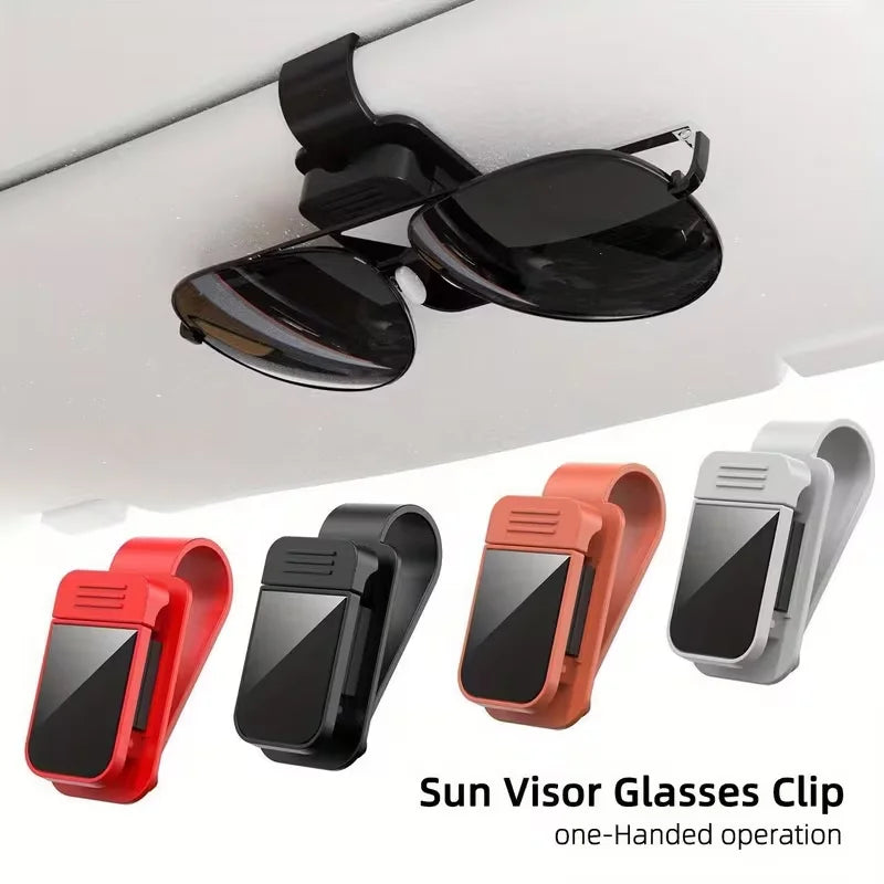 Car Sun Visor Sunglasses Clip Holder Stable Eyeglasses Hanger Card Ticket Organizer Interior Storage Clip Car Decor Accessories