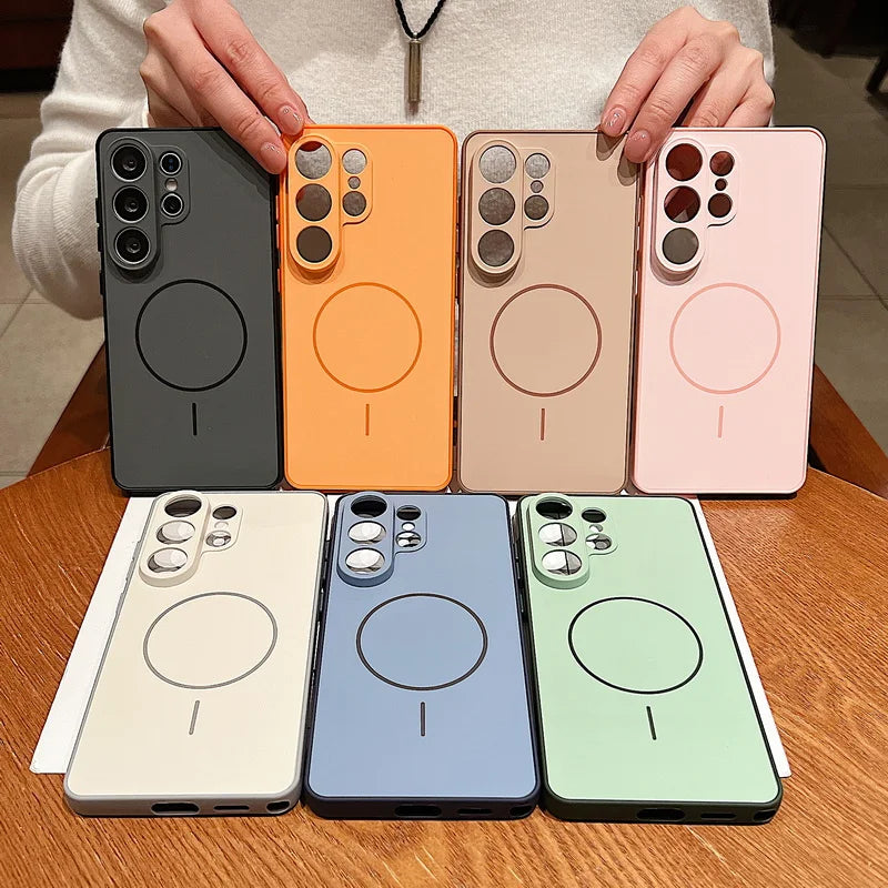 Magnetic Wireless Charging Case For Samsung Galaxy S26 S25 Ultra S24 S23 FE A17 A56 A57 A37 A16 A55 A36 A55 For Magsafe Cover