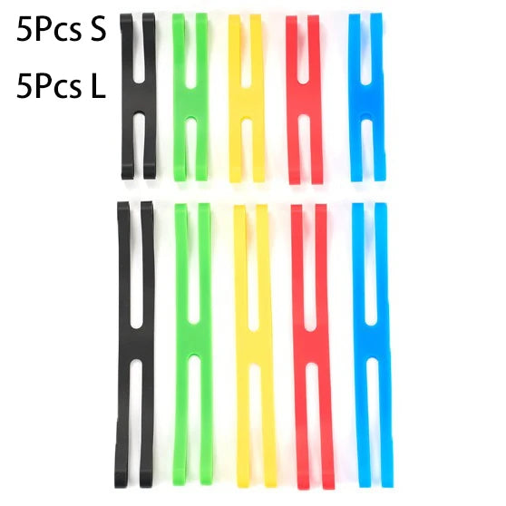 Outdoor Camping Tableware Storage H-shaped Silicone Strap Elastic, Color Tie Cutlery Cross Straps Cutlery Packing straps, Travel