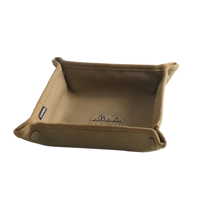 Outdoor Camping Storage Tray Home Travel Storage Box Camping Portable Folding Table Stacked Square Clutter Storage Tray