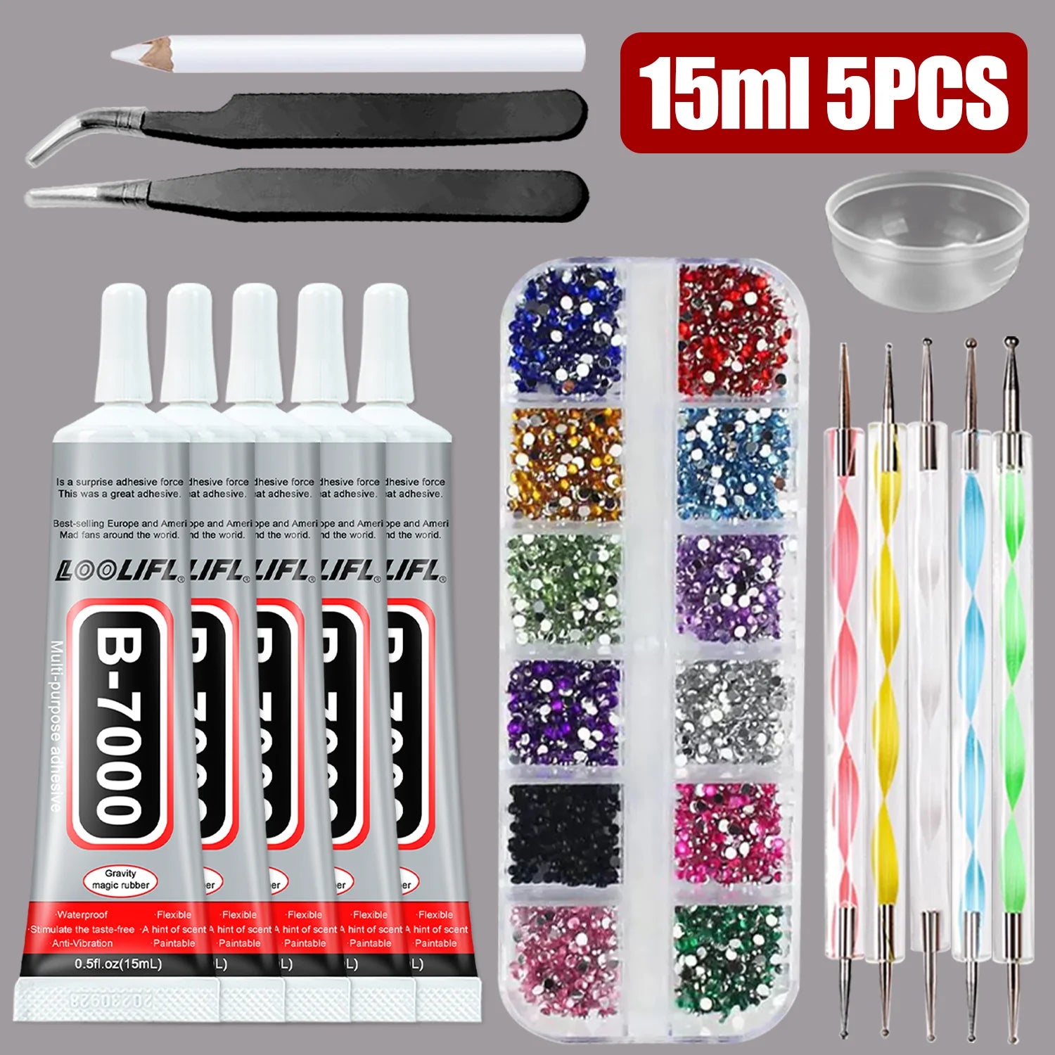 B7000 Jewelry Glue, Cloth Glue, Mobile Phone Repair Glue, DIY, Super Glue, Epoxy Resin, Suitable for Diamond Crafts