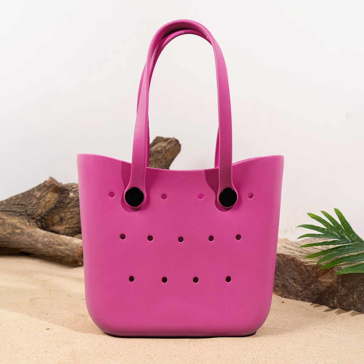 Large Beach Bag Summer EVA Beach Basket Women Picnic Tote Bag Holes Waterproof Handbag Pouch Shopping Shoulder Bag