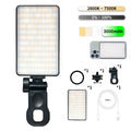 1pc Rechargeable Magnetic LED Selfie Light,3 Modes Dimmable Light,3000mAh,120LEDs,Clip-On for Phone/ Laptop/ PC,Makeup,Video
