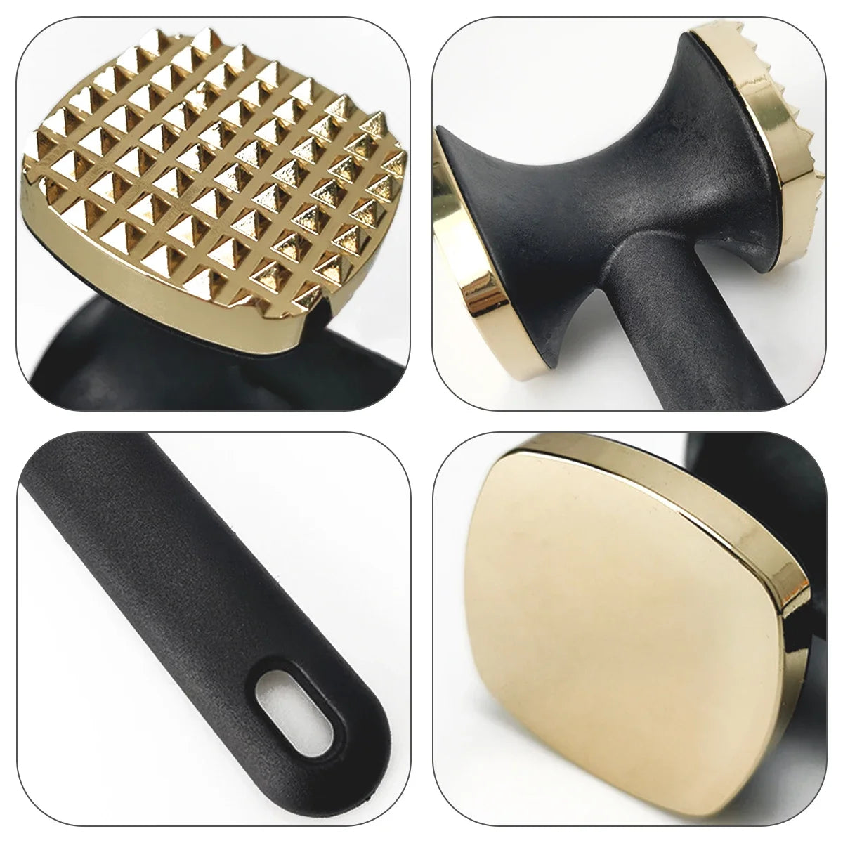 Steak Hammer Mallet Double-Sided Zinc Alloy Meat Tenderizer Food-Grade Meat Pounder Maximizes Food Flavor Meat Hammer