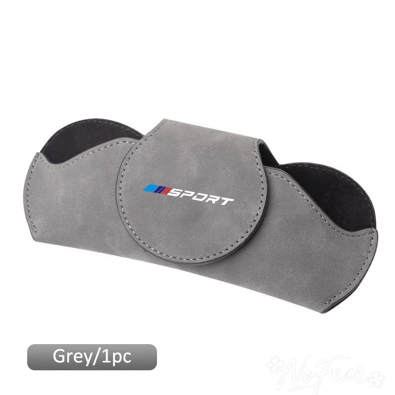 Leather Car Glasses Case Sun Visor Glasses Holder Sunglasses Clip Storage For  BMW 1 3 5 Series G30 G20 F30 F10 E60 X1X3 E70 F15