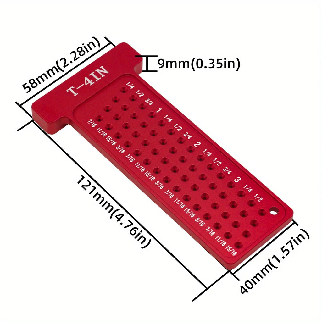 Aluminum T Square Marking Gauge Right Angle Protractor Dual Scale Woodworking Carpenter Layout Scribing Ruler