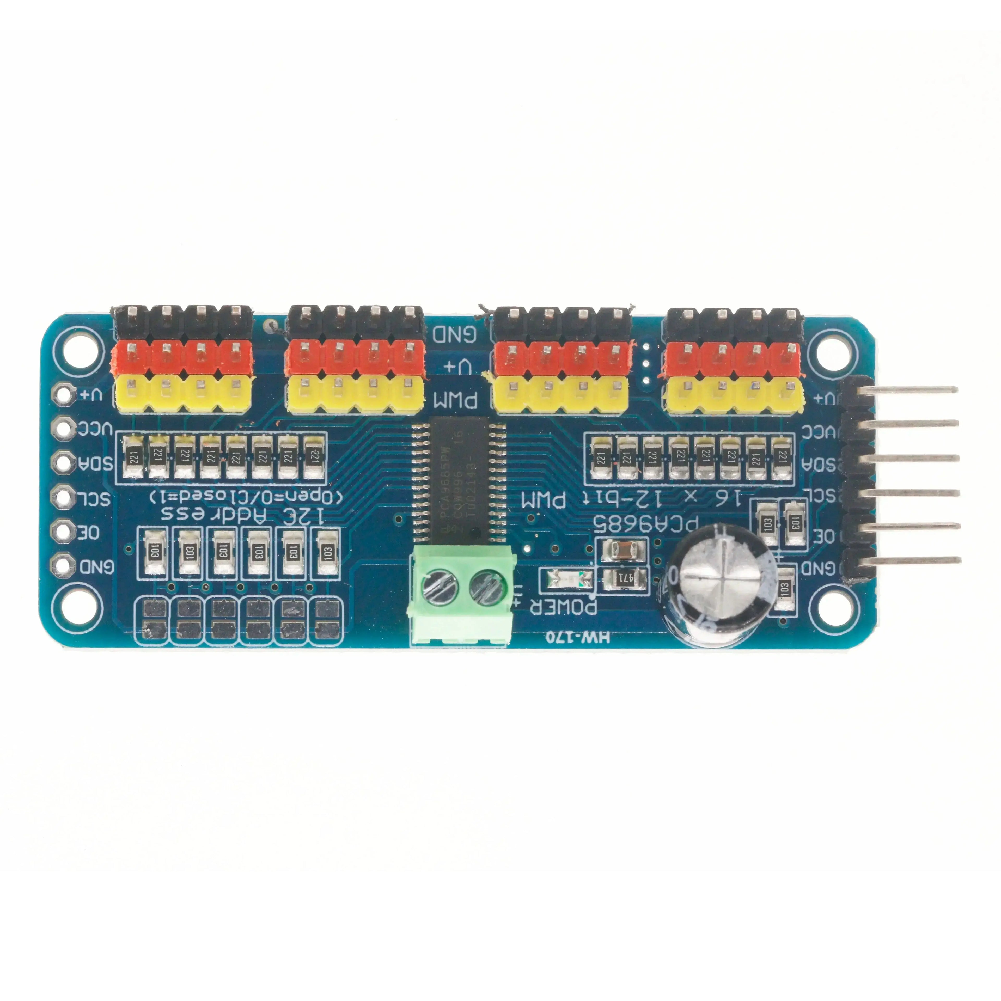 PCA9685PW 16 Channel 12-Bit PWM Servo Shield Driver I2C Interface PCA9685 Module For Raspberry Pi