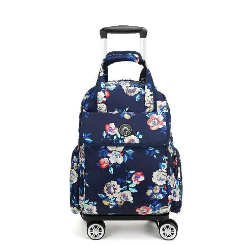 Women Carry On Rolling Duffel Bag with wheels Women travel trolley bag wheeled Backpack bag Travel Luggage Suitcase Baggage Bag