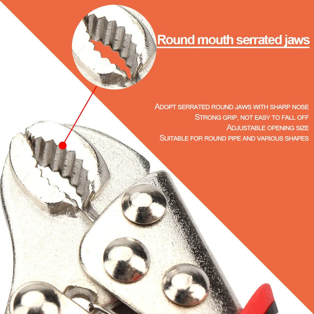 3Pcs Multifunctional Locking Pliers, Professional Carbon Steel  Durable Fixed Clamping Hand Tool For Woodworking and Welding