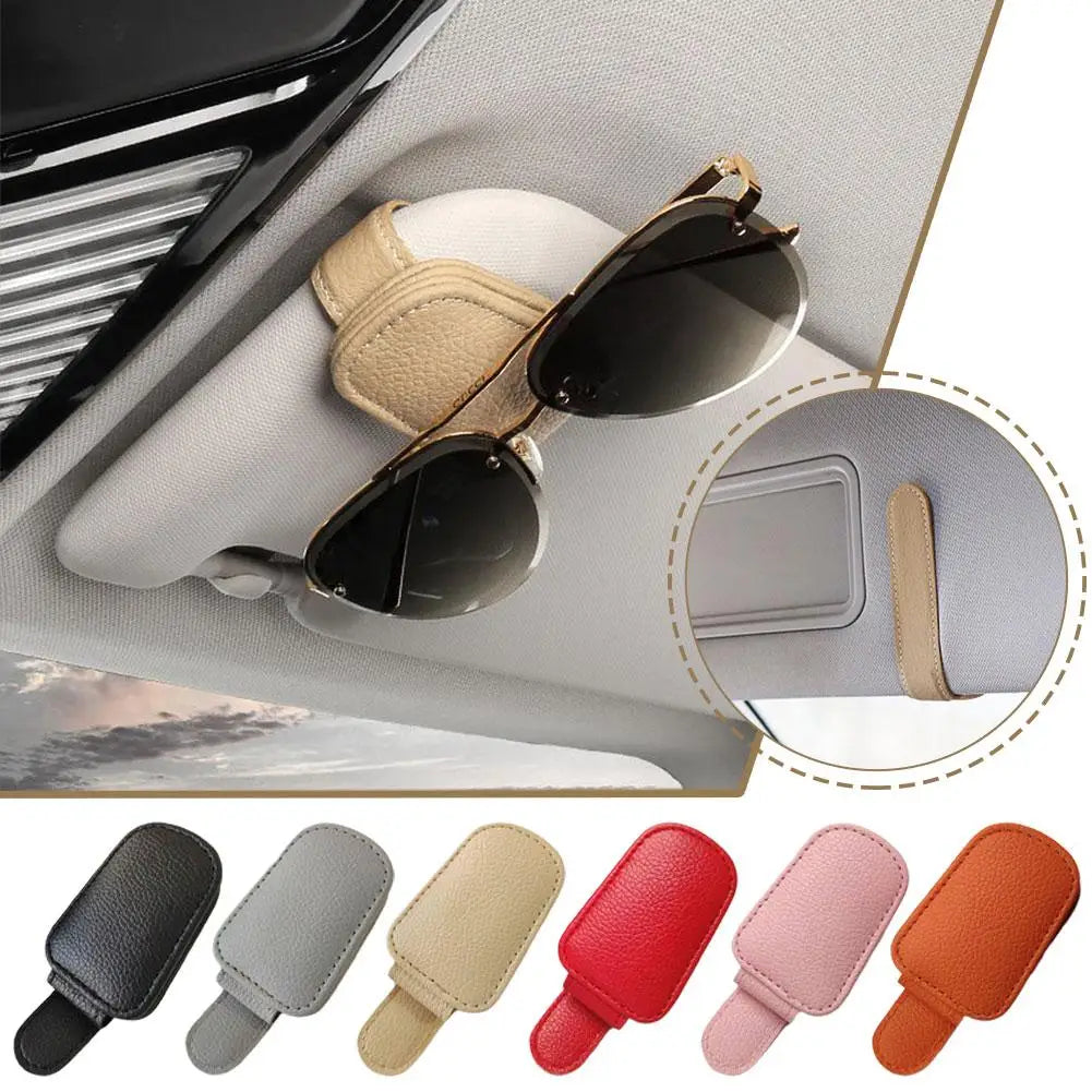 Car Sun Visor Glasses Case Holder Sunglasses Clip Ticket Card Clip Multifunction Portable Clip Auto Interior Accessories