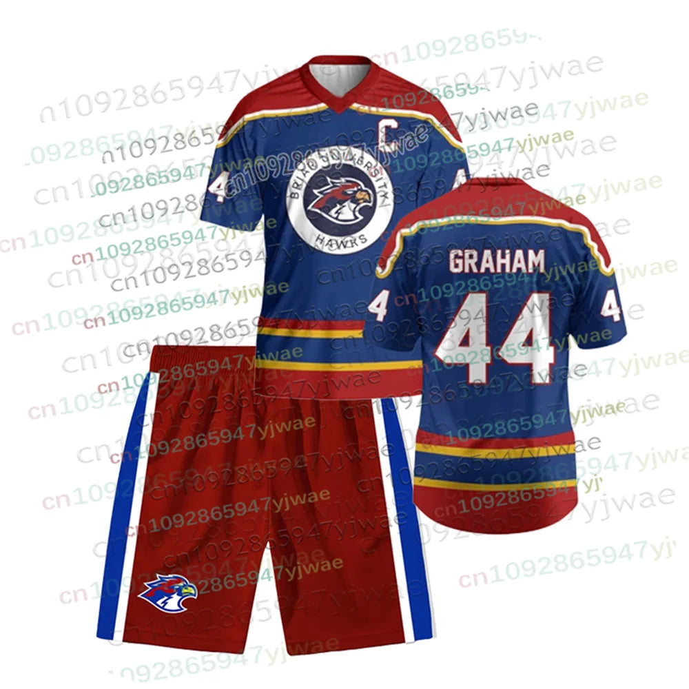 Off Campus Briar University Jersey 2 Piece Outfit Tracksuit Graham 44 22 DI LAURENTIS 66 Tucker46 Mens Tshirt Shorts 2 Piece Set