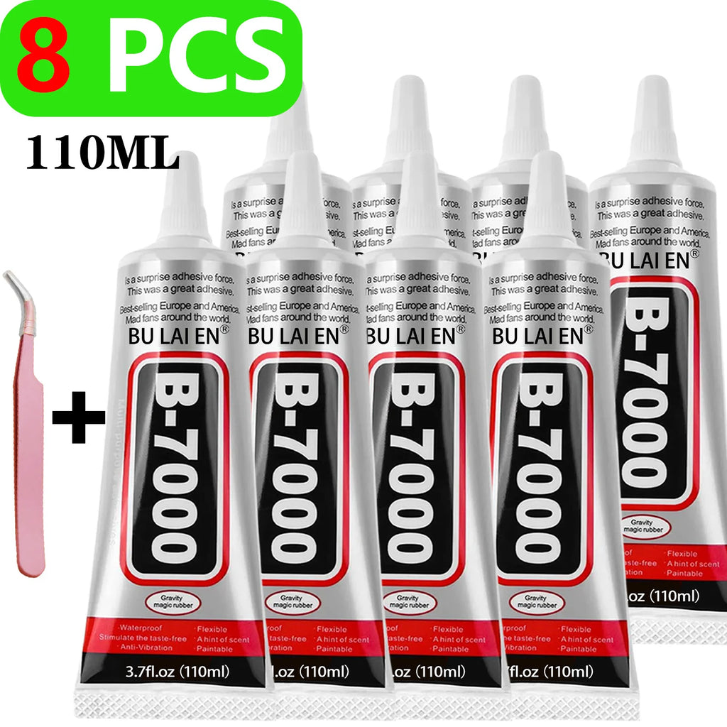 Jewelry Glue (110g) B7000/T7000 for DIY Jewelry, Mobile Phones, Metal, and Glass—Waterproof Transparent/Black Adhesive