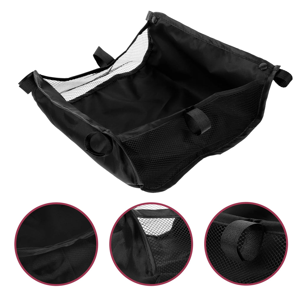 Infant Stroller Storage Bag Heavy Duty Wear Resistant Oxford Cloth Spacious Compartment Fits Most Strollers Stroller Bottom