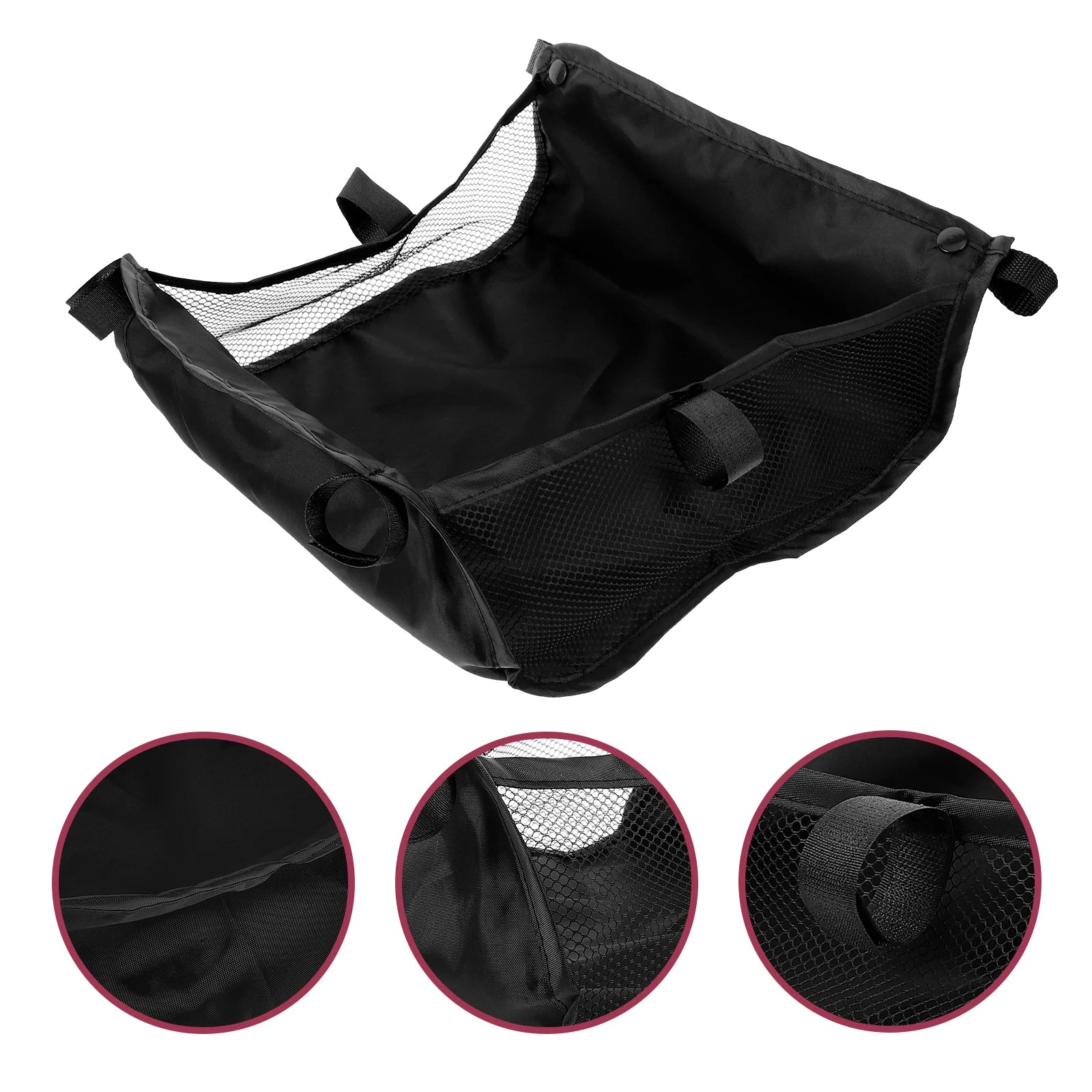 Infant Stroller Storage Bag Heavy Duty Wear Resistant Oxford Cloth Spacious Compartment Fits Most Strollers Stroller Bottom