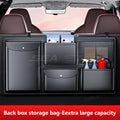 BLALION Car Trunk Hanging Storage Bag Back Seat Universal Large Capacity Leather Multi-pocket Auto Storage Cargo Rack Organizer