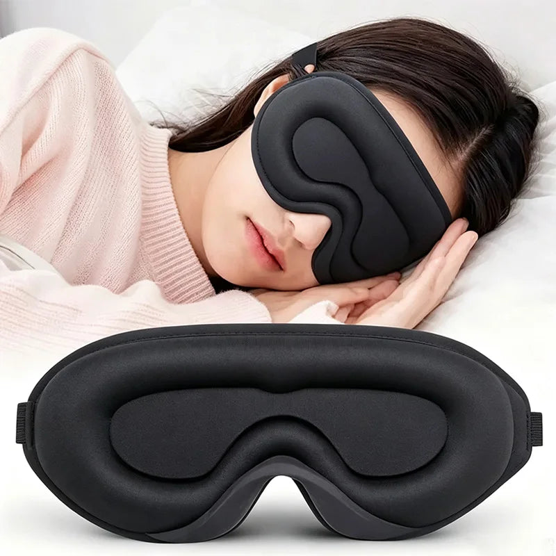 1/2/5/10pcs 3D Fashion Black Full Shading Sleep Mask Relaxing and Zero Pressure Soft Breathable Nap Mask To Relieve Eye Fatigue