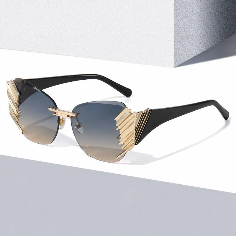 2026 Stylish Rimless Cut Edge Sunglasses Modern Trendy Framless Eyewear Unisex Versatile Fashion Shades Designed for Daily