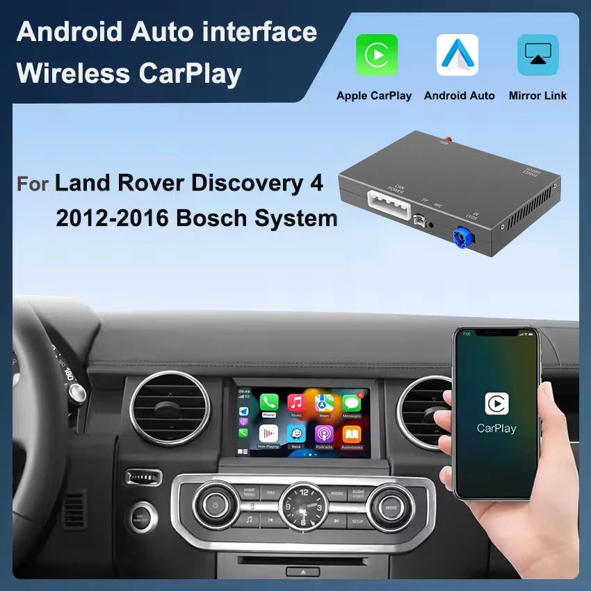 Original Screen Upgrade Wireless Carplay Android Auto Adapter  For Land Rover DISCOVERY 4 2011-2016 Bosch System Supports camera