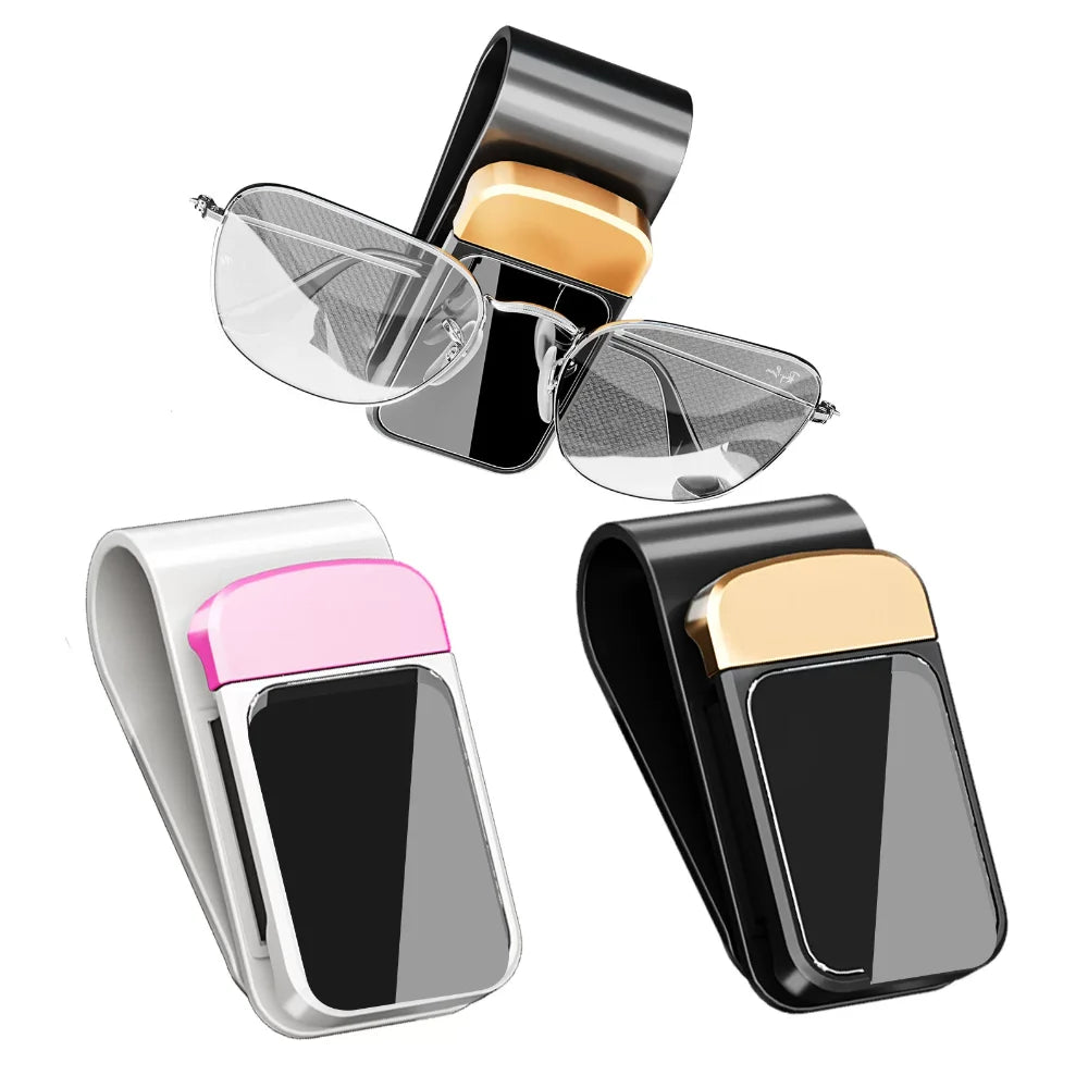 Car Sun Visor Sunglasses Clip Holder Stable Eyeglasses Hanger Card Ticket Organizer Interior Storage Clip Car Accessories