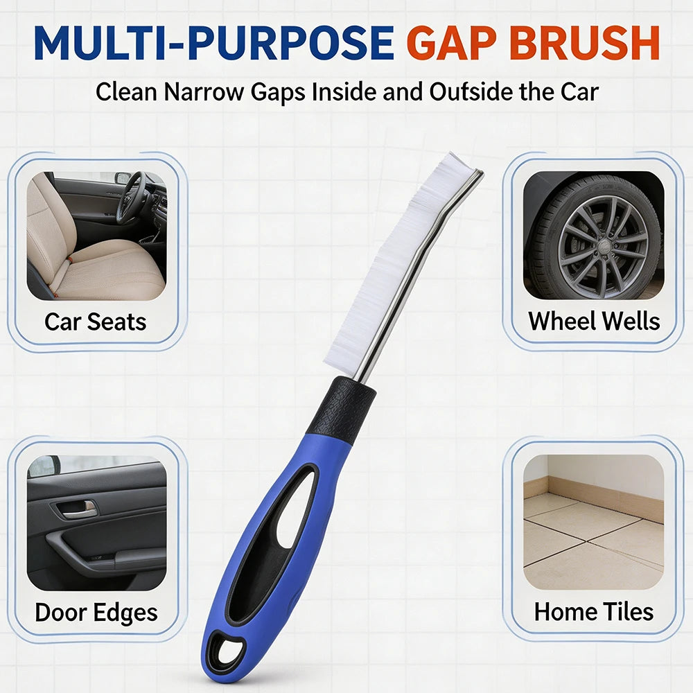 Car Gap Cleaning Brush Stiff Bristles Auto Interior Detailing Crevice Cleaner Scratch Free for Seat Engine Bay cleaning tools