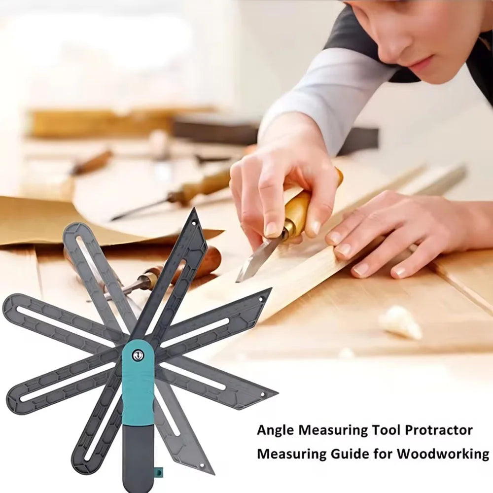Angle Rulers Tri Square Irregular Sliding T-Bevel Gauge with Lock, Level Measuring Tool Carpentry Marking DIY Project Protractor