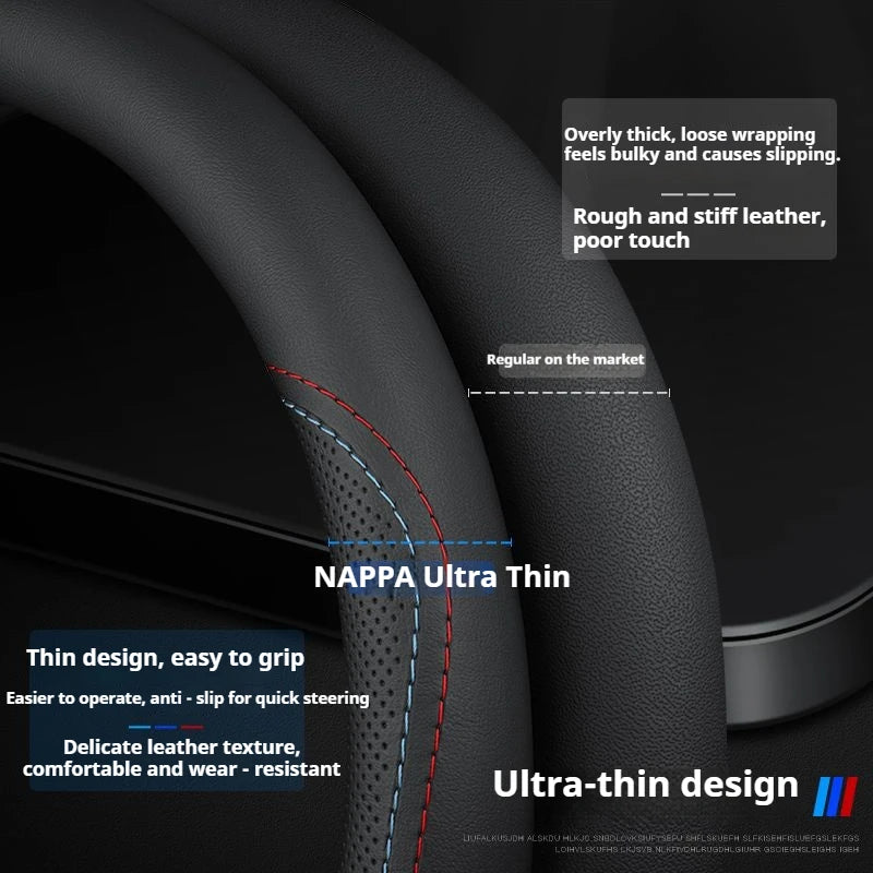 Car Steering-Wheels Cover 38cm Leather For Renault Clio Fluence Megane Laguna Talisman Captur Kadjar Kaptur Koleos Scenic Espace