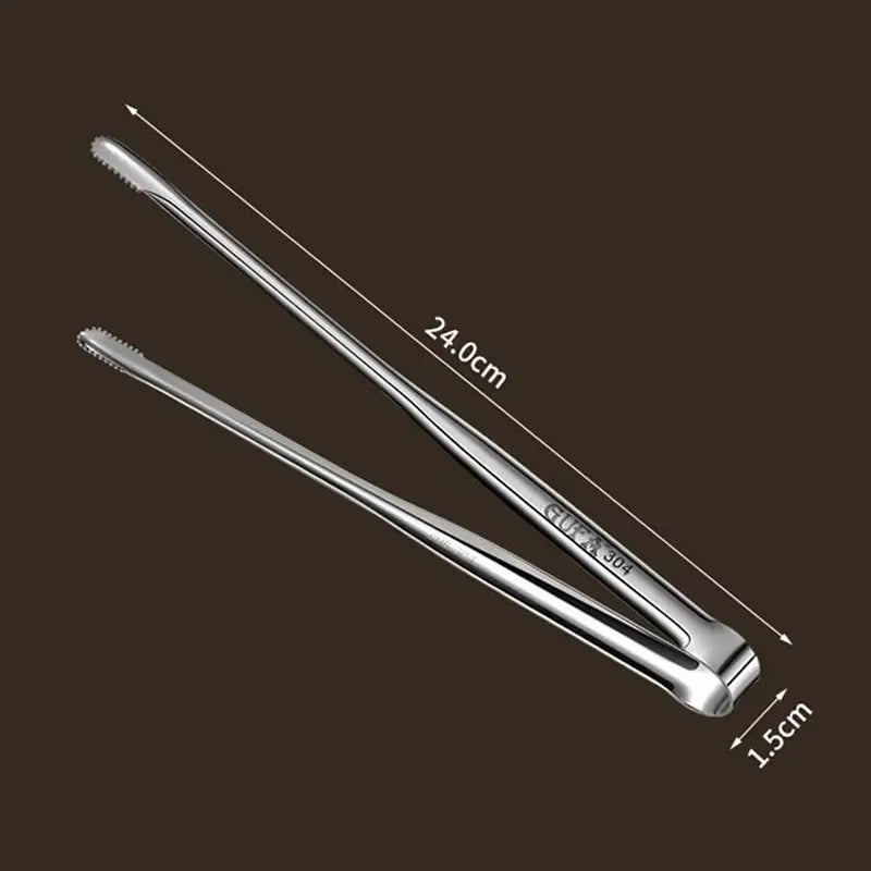 1/5pcs Stainless Steel Barbecue Clip Multifunction Food Tongs Clip Steak Tongs Lengthened Barbecue Clip Kitchen Barbecue Gadgets