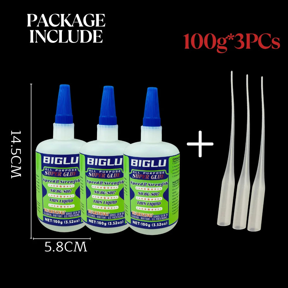 Premium Cyanoacrylate Super Glue Thin Liquid Adhesive for Stone CA Finish Woodworking Projects Hobby Models Inlay Work