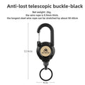 ISE MOUNT Outdoor tactical buckle Telescopic buckle Wire rope Multifunctional keychain Camping High rebound Anti-lost rope
