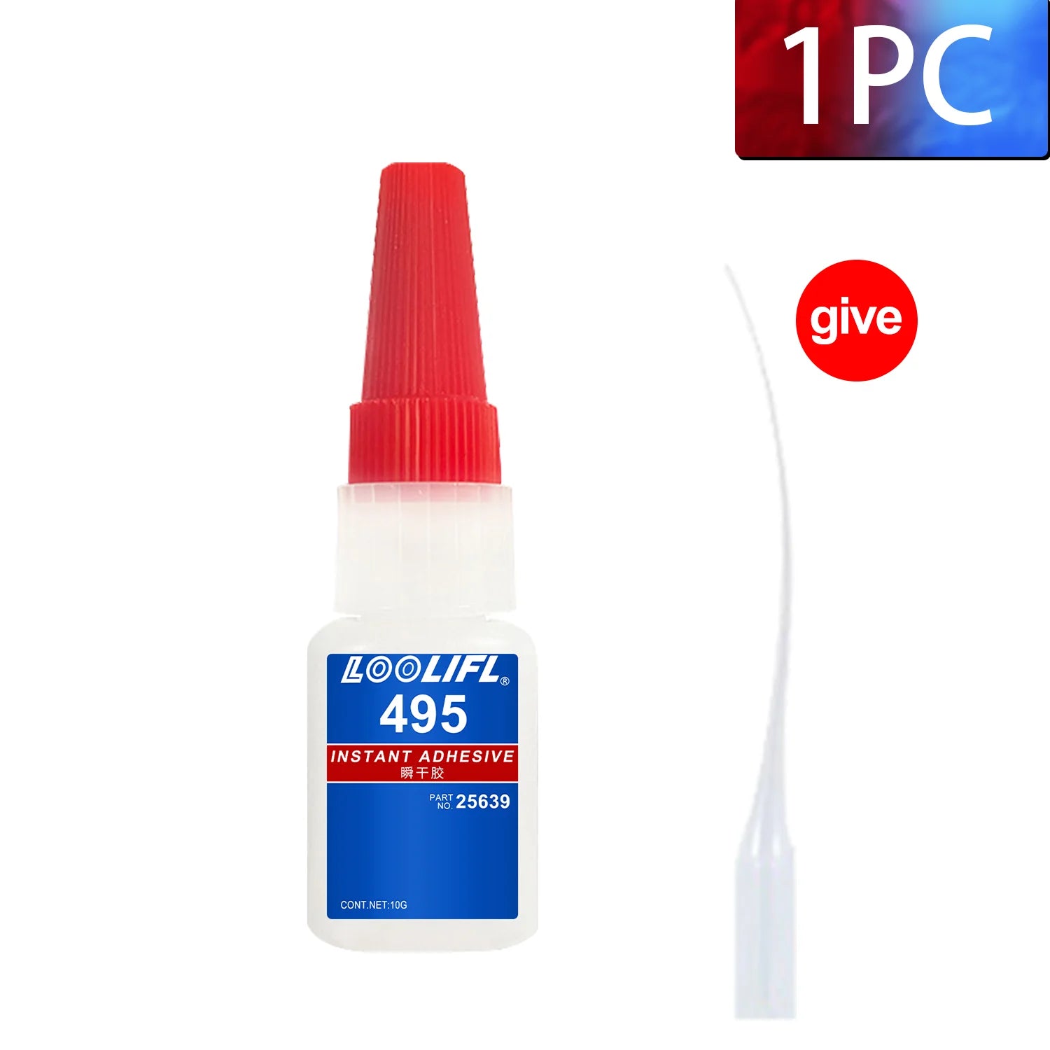 LOOLIFL 414/495 Instant Strong Super Glue Universal Superglue Mighty Instant Glue for Resin Ceramic Metal Glass Fast Dry Tool